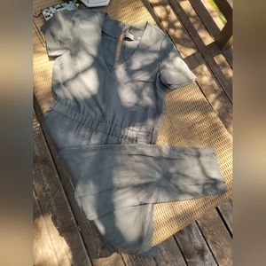 Solid Green Formal J-Crew Jumpsuit